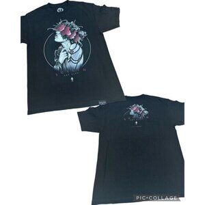 Sullen Art Collective Jeff Norton 2 double Sided Large Black Woman Roses NWOT